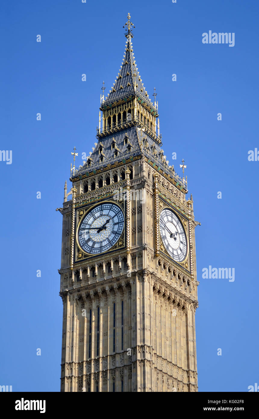 Big Ben, Queen Elizabeth Tower, Westminster, London, UK. Stock Photo