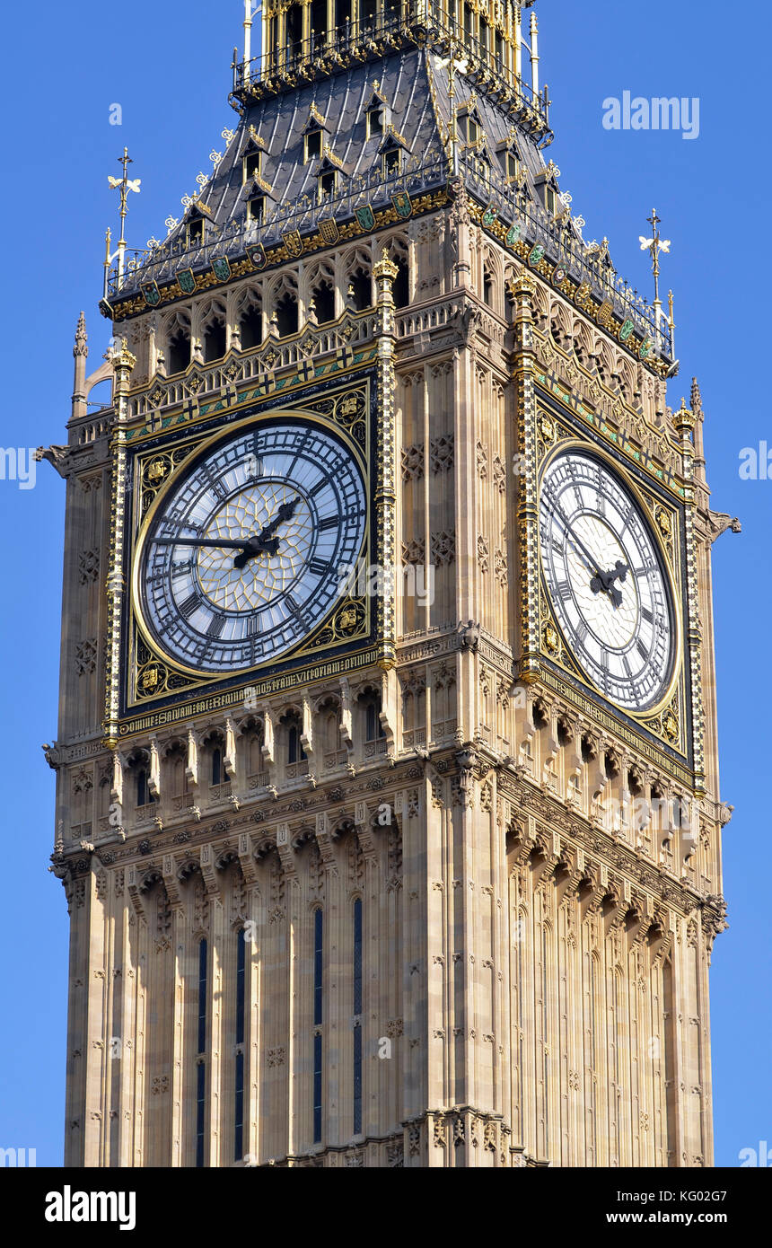 Big Ben, Queen Elizabeth Tower, Westminster, London, UK. Stock Photo