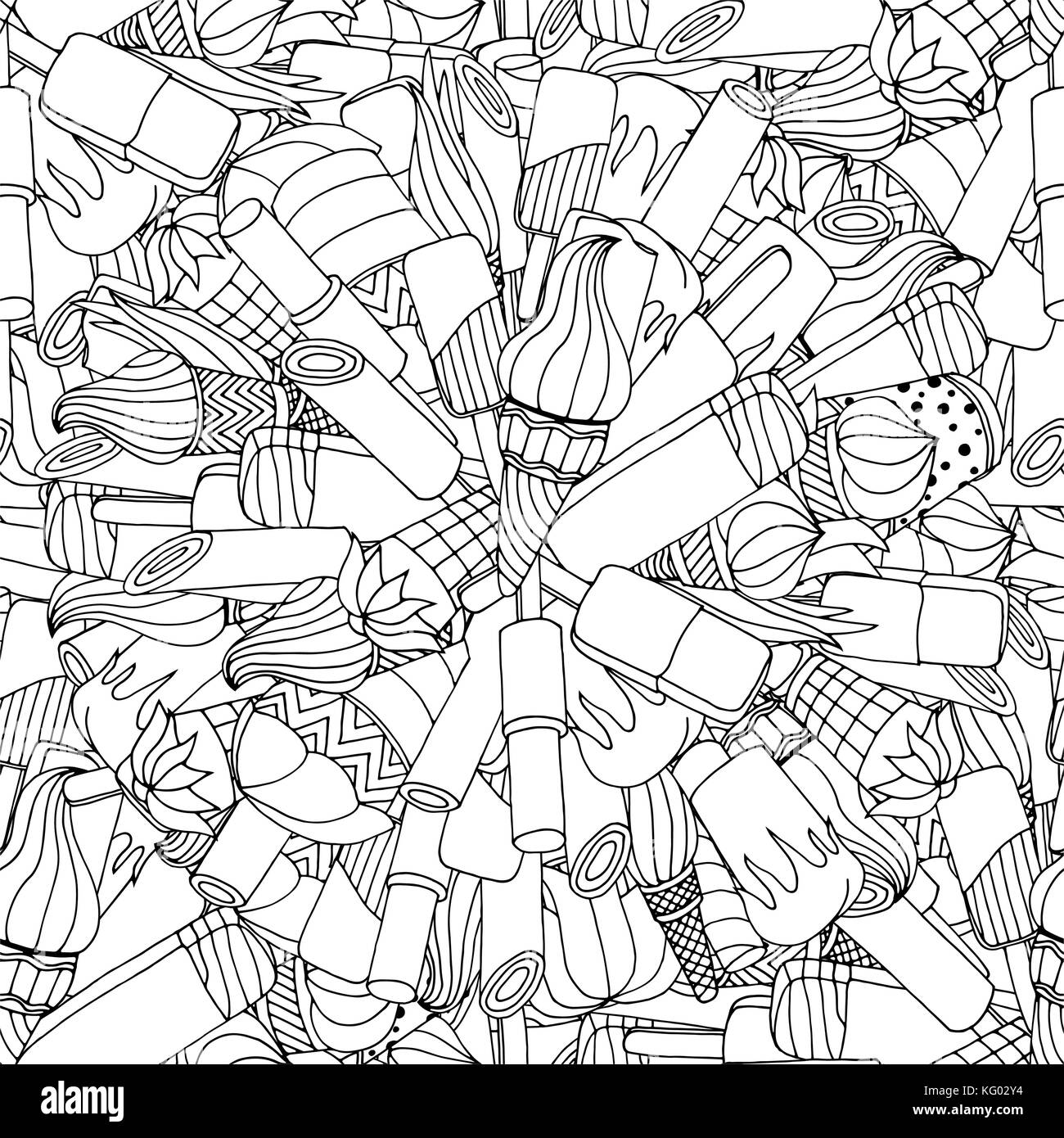 Seamless pattern with ice cream. Vector illustration Stock Vector Image ...