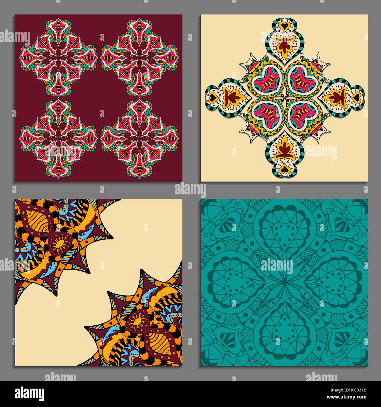 Hand drawn backgrounds of Vintage decorative elements Stock Vector ...