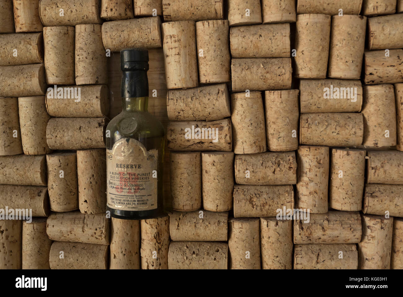 Corks and bottle installation Stock Photo Alamy