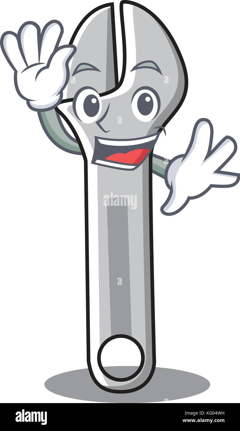 waving wrench character cartoon style Stock Vector Image & Art Alamy