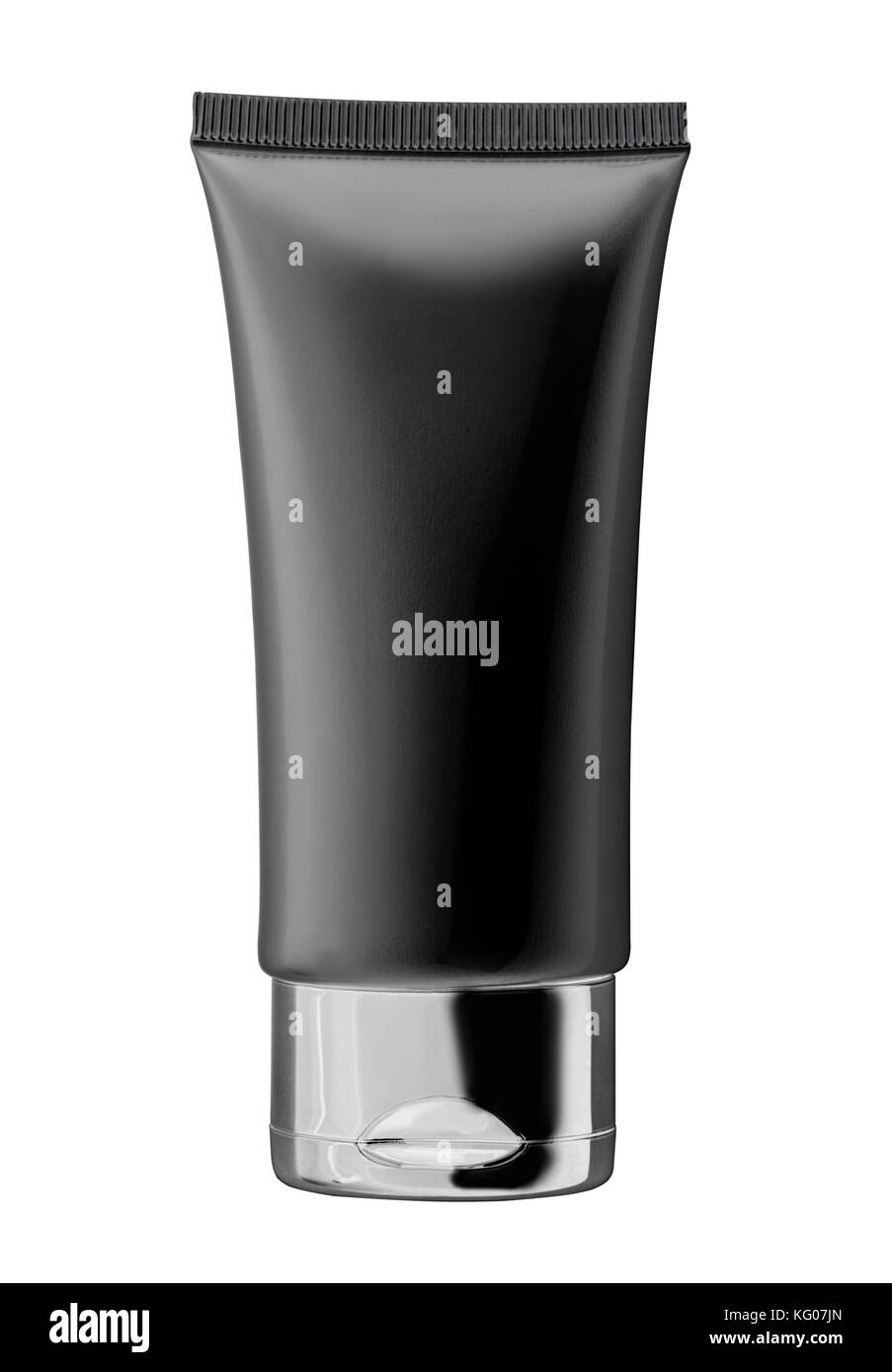 Blank black cosmetic tube pack Of Cream Or Gel. . isolated on white ...
