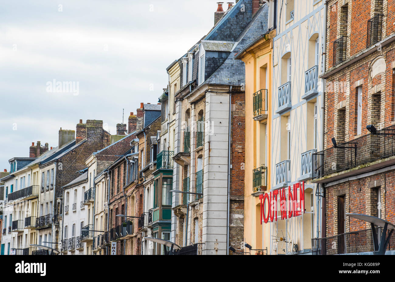 View of a street in Dieppe, France Stock Photo - Alamy