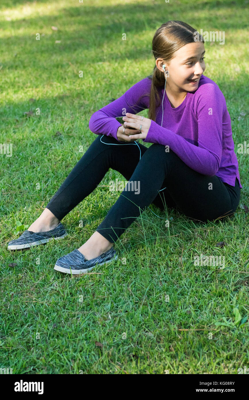 Teenage Girl resting Stock Photo