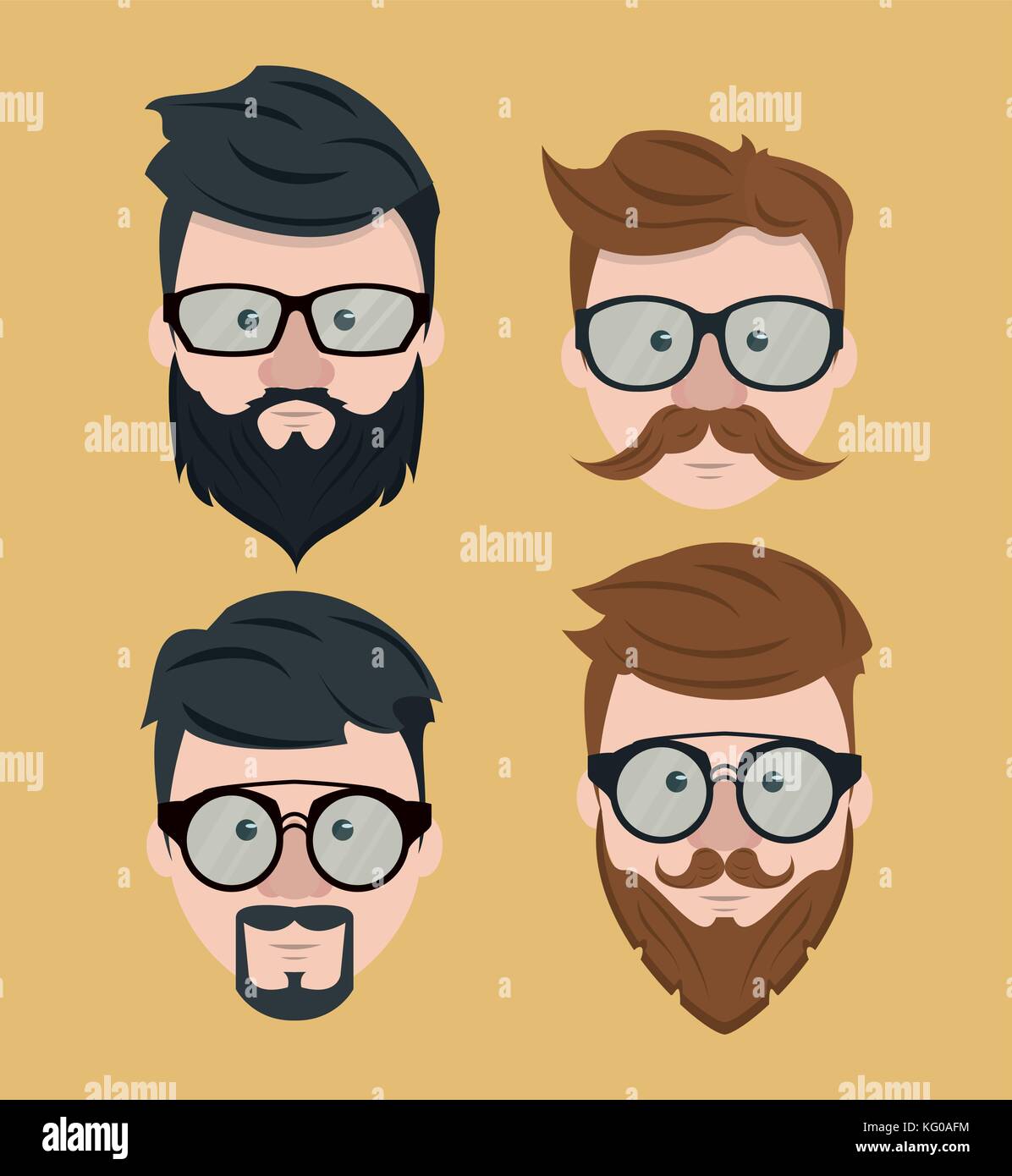 Hipster face collection Stock Vector Image & Art - Alamy