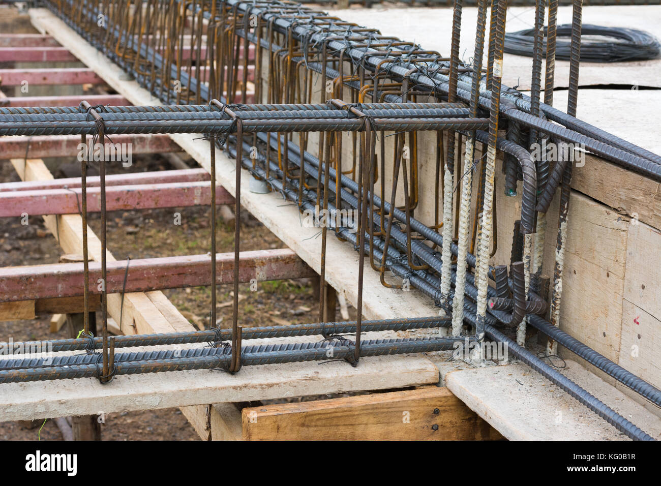 steel bar reinforcement concrete for construction Stock Photo Alamy