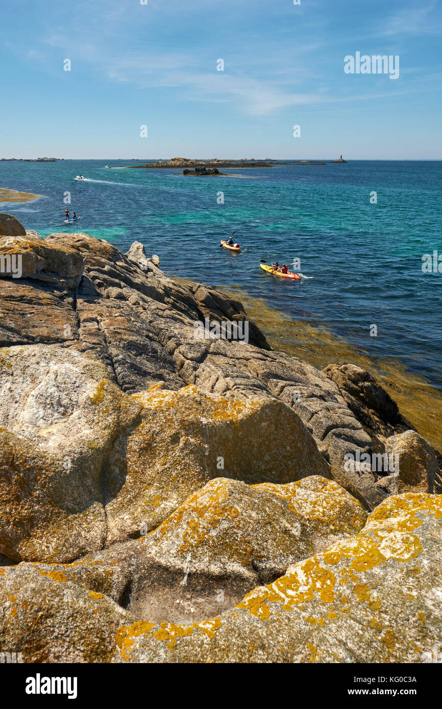 The beautiful Glenan Islands located off the west Finistere coast near