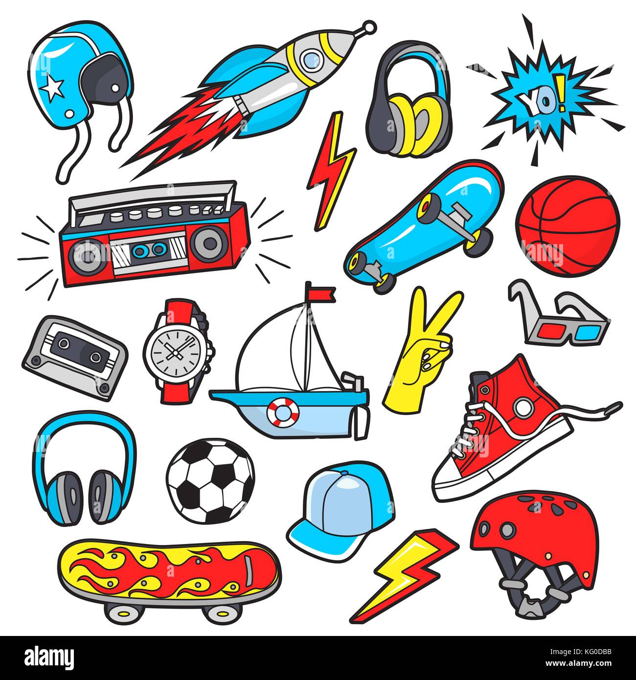 Boy's vector patches Stock Vector Image & Art - Alamy