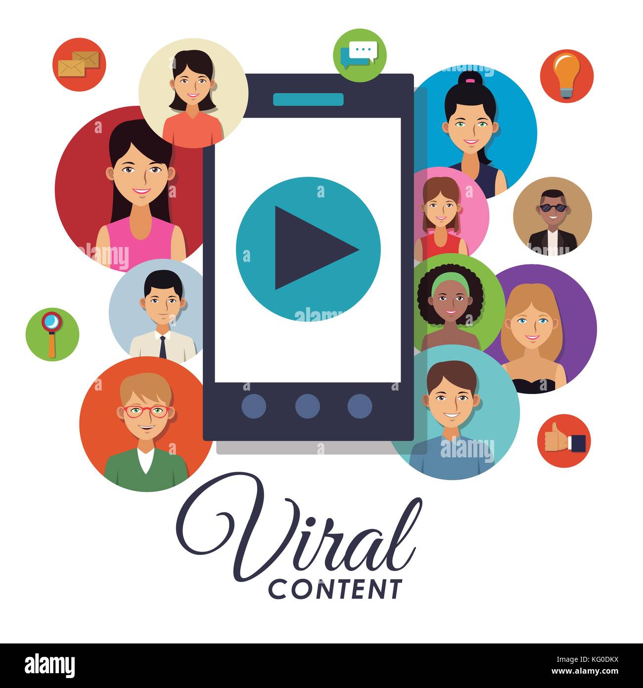 Viral content and social networks Stock Vector Image & Art Alamy