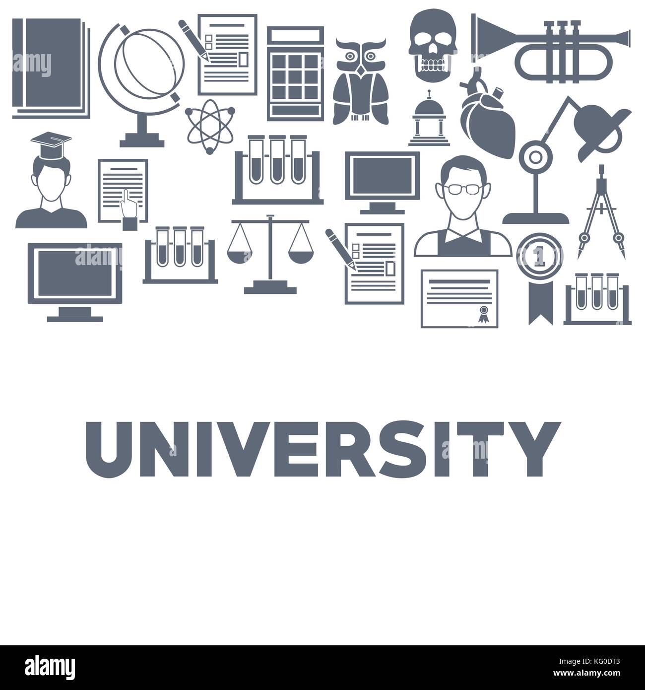 University icons set Stock Vector Image & Art - Alamy