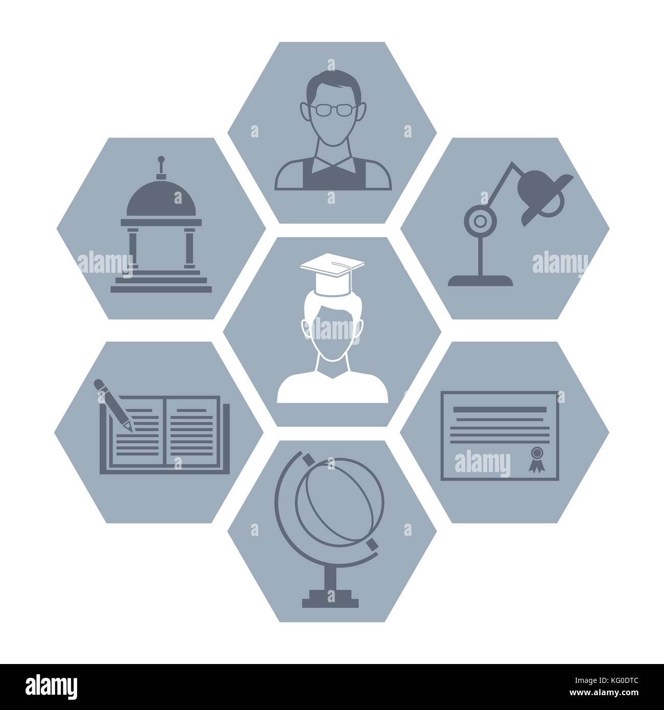 University icons set Stock Vector Image & Art - Alamy