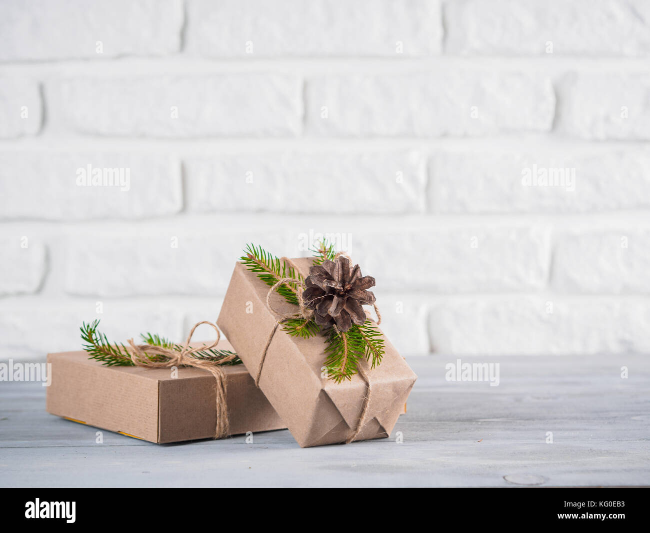 Christmas and winter holiday gifts Stock Photo