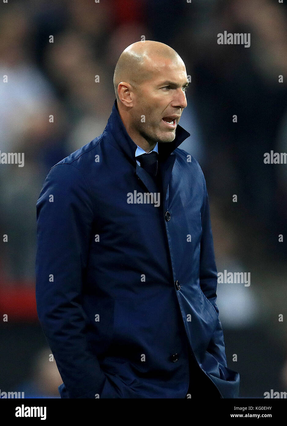 Real Madrid manager Zinedine Zidane during the UEFA Champions League ...