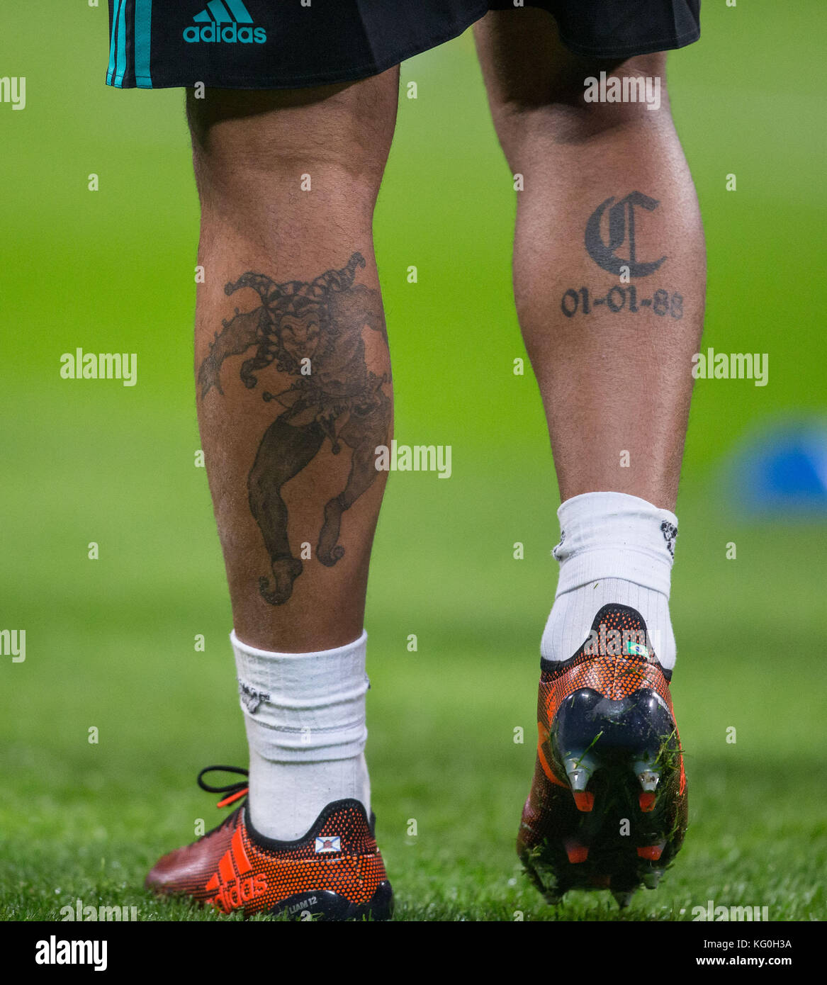 Marcelo of Real Madrid leg tattoos ahead of the UEFA Champions ...
