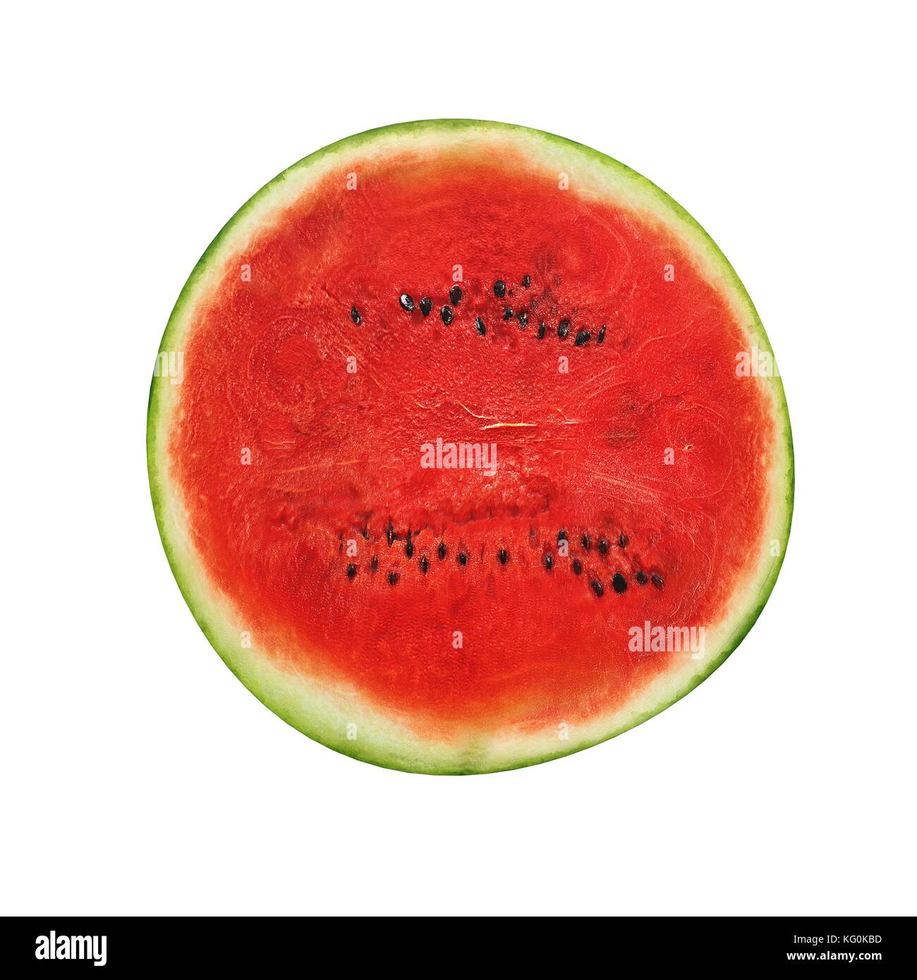 Watermelon slice isolated on white 3D Illustration Stock Photo - Alamy
