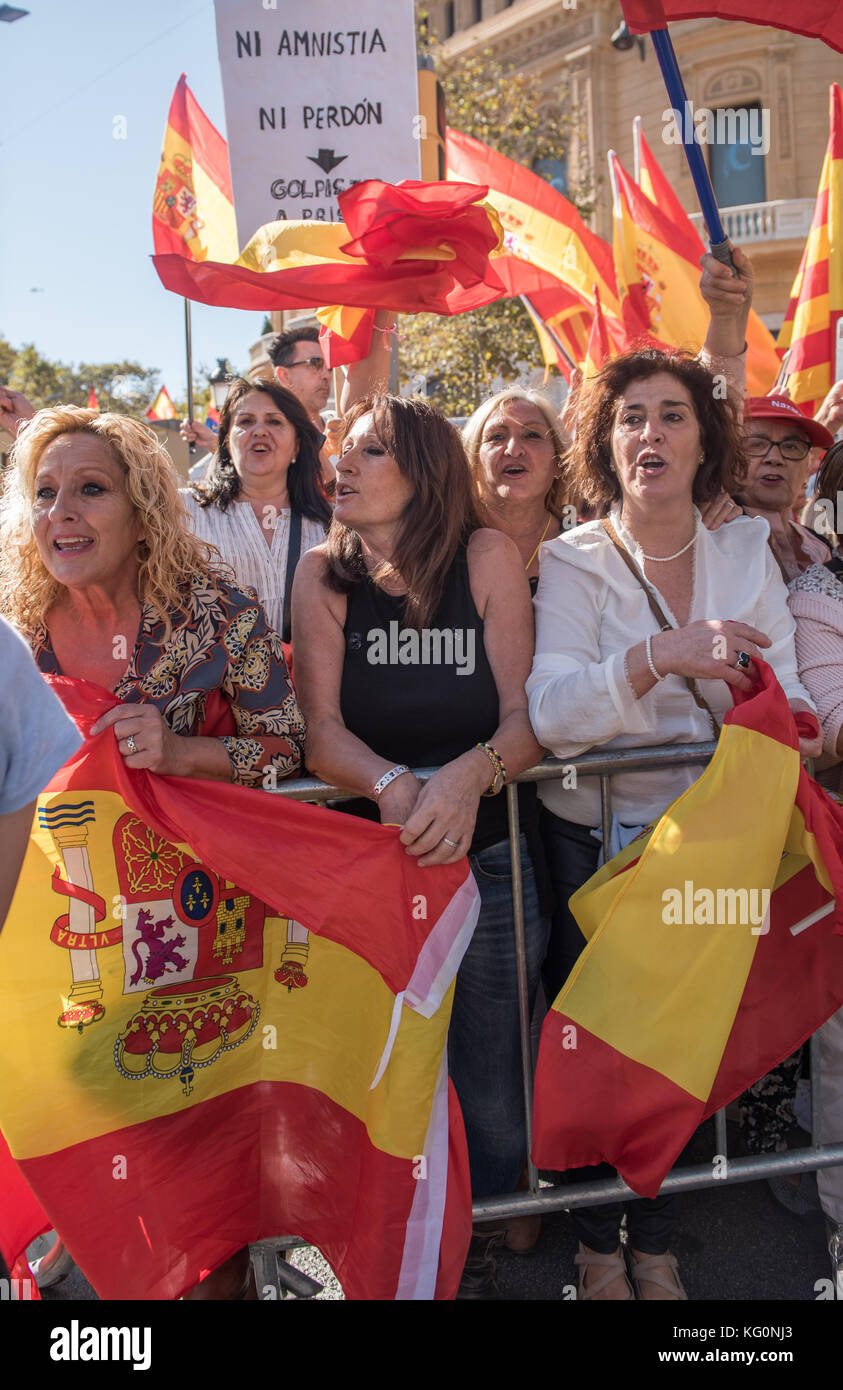 protesting people in Barcelona, Spanish, Espana, Spain, Catalonia Stock ...