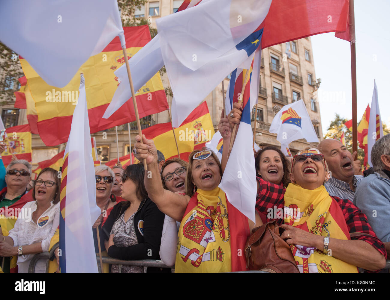 protesting people in Barcelona, Spanish, Espana, Spain, Catalonia Stock ...