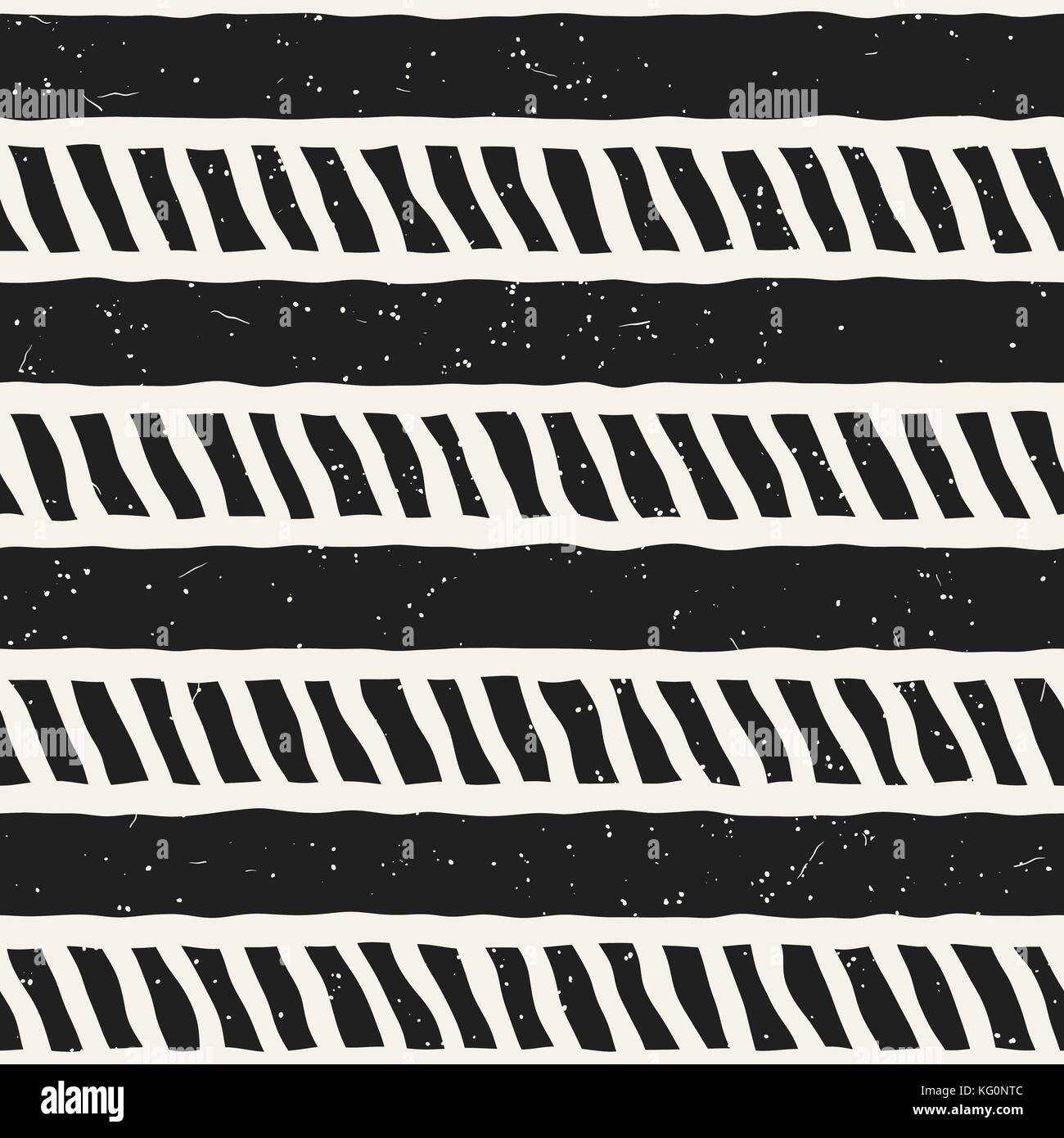 Seamless pattern with hand drawn brush strokes. Ink doodle grunge ...