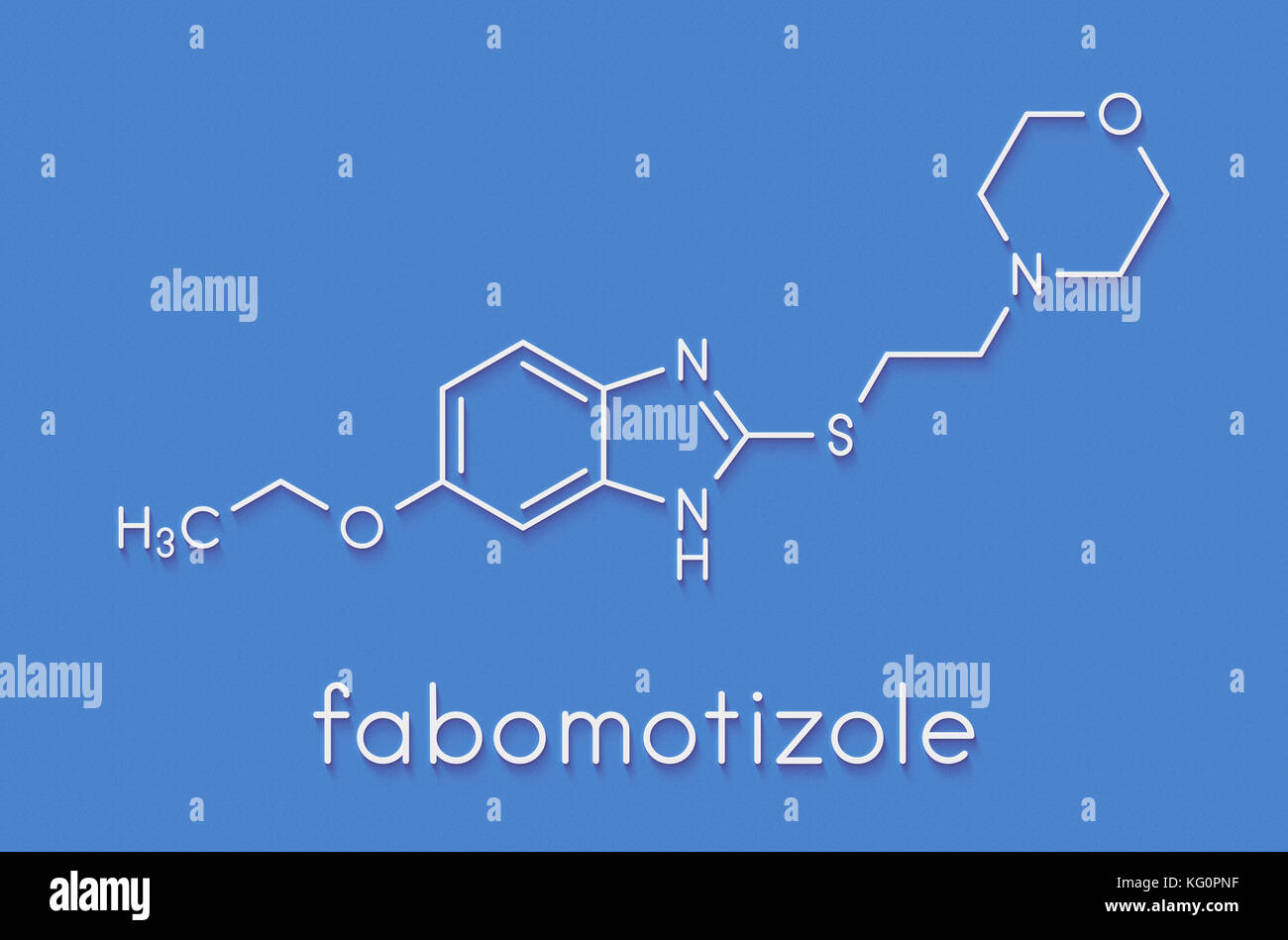 Fabomotizole anxiolytic drug molecule. Skeletal formula Stock Photo - Alamy