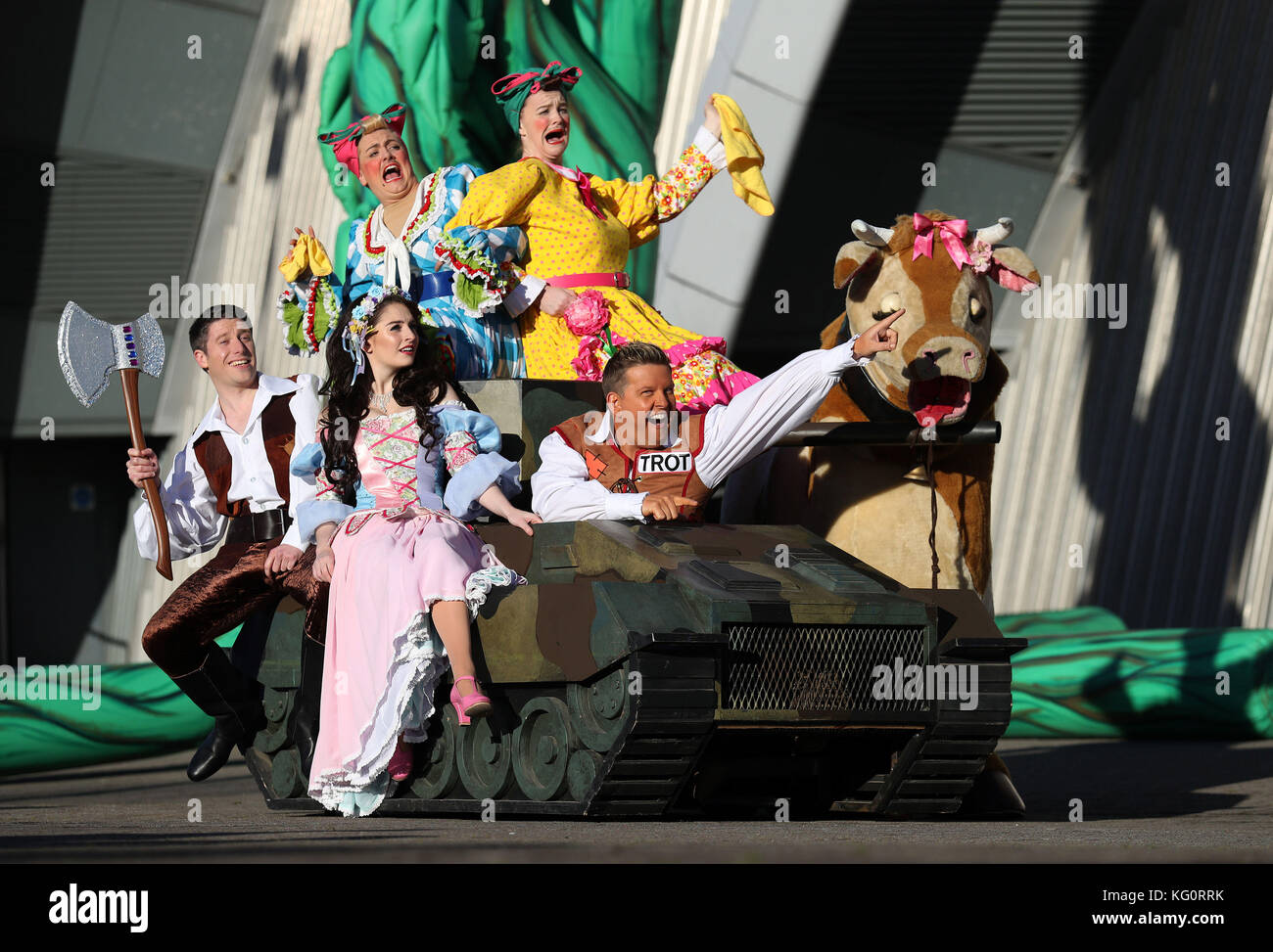 Greg McHugh as Gary Tank Commander in his tank with other cast members