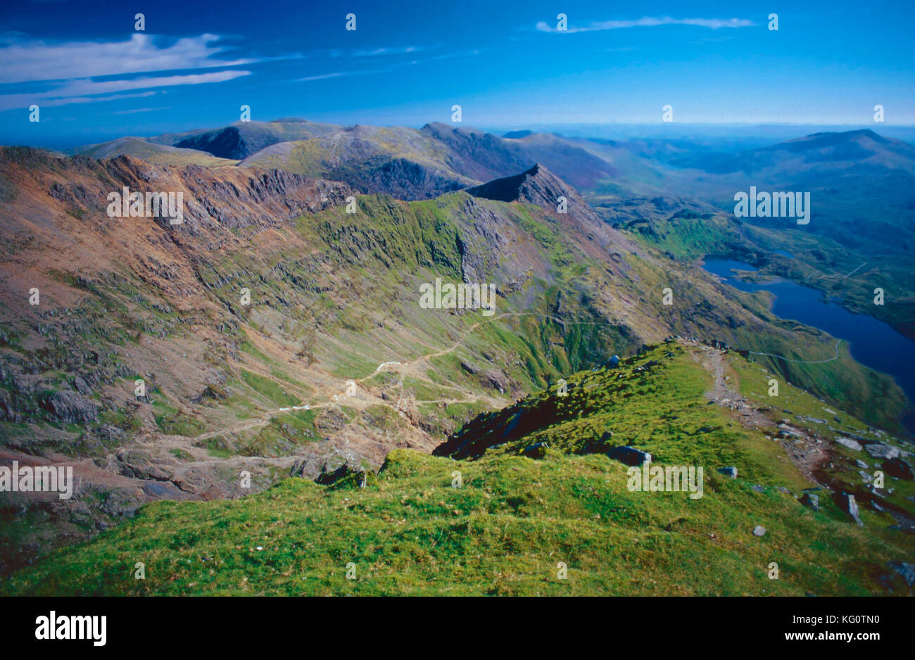 View from Mt.Snowdon,Wales Stock Photo