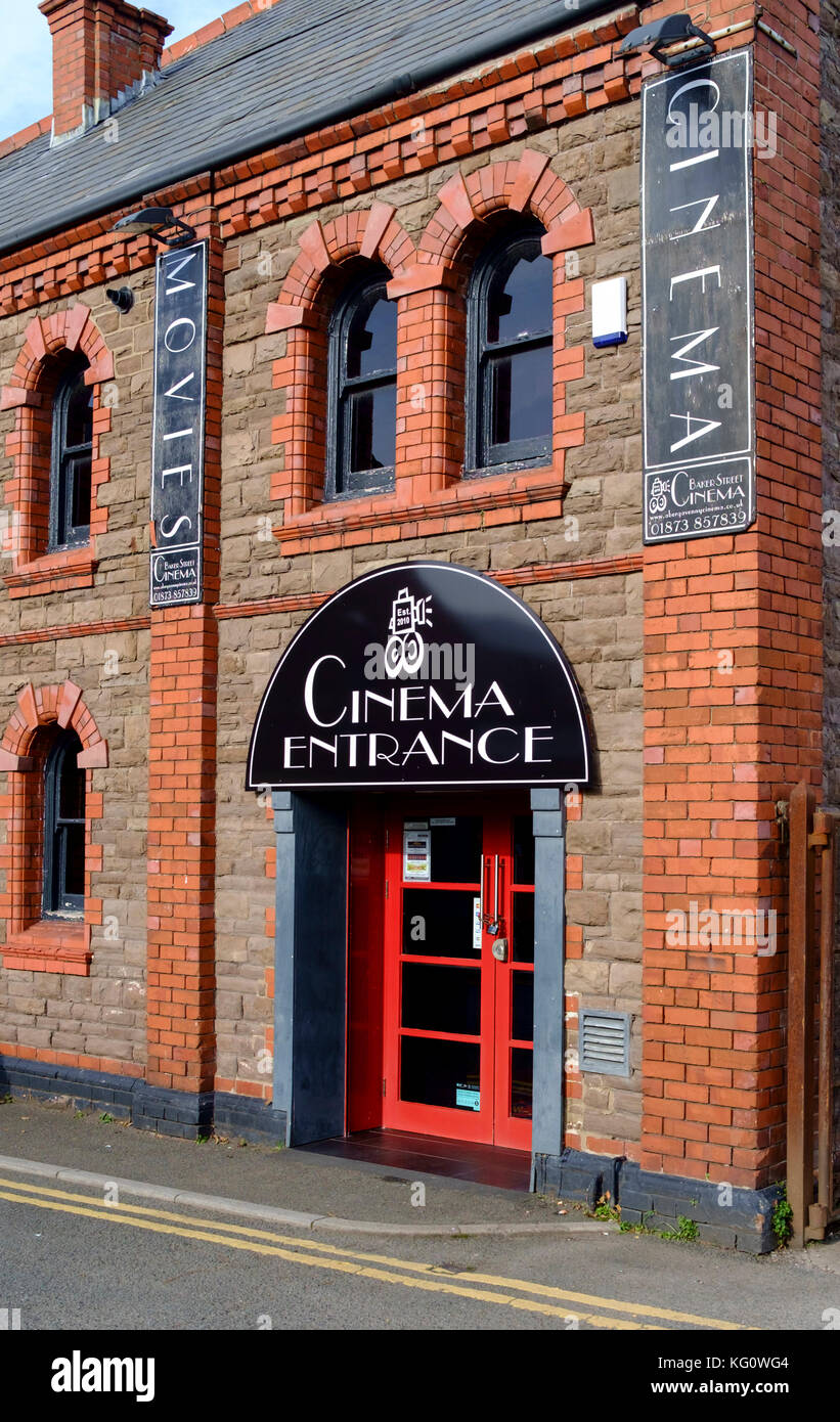 Abergavenny, a small town in Monmouthshire WalesUK the Cinema Stock