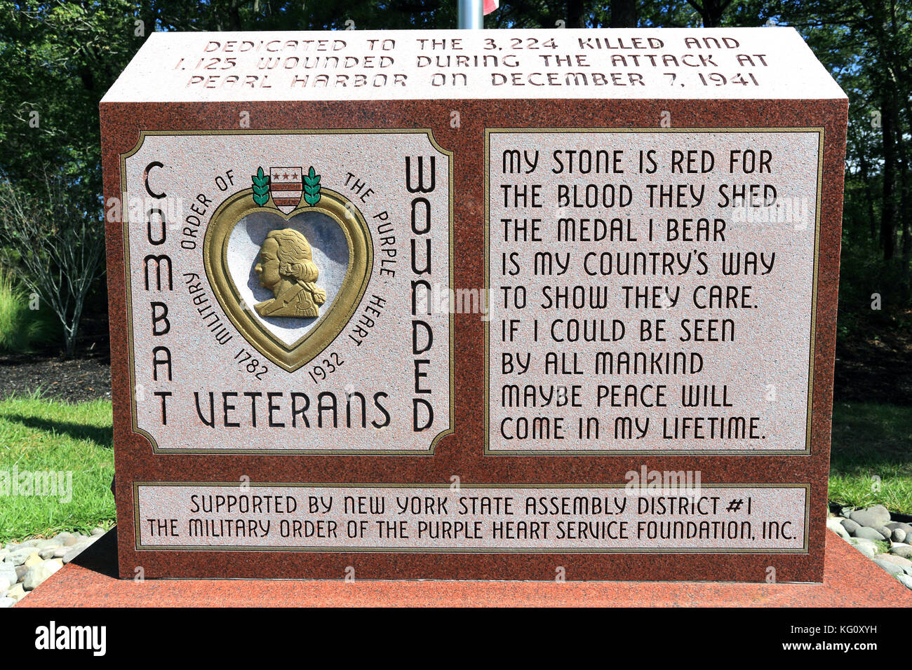 Pearl Harbor monument Calverton National Cemetery Long Island New York