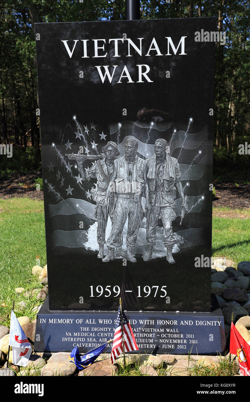 Viet Nam war monument Calverton National Cemetery Long Island New York Stock Photo