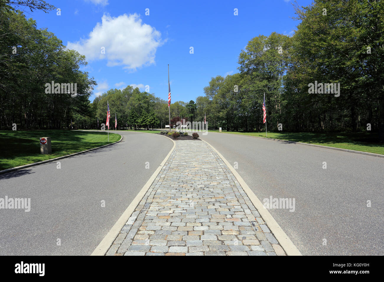 Entrance to Calverton national Cemetery Calverton Long Island New York
