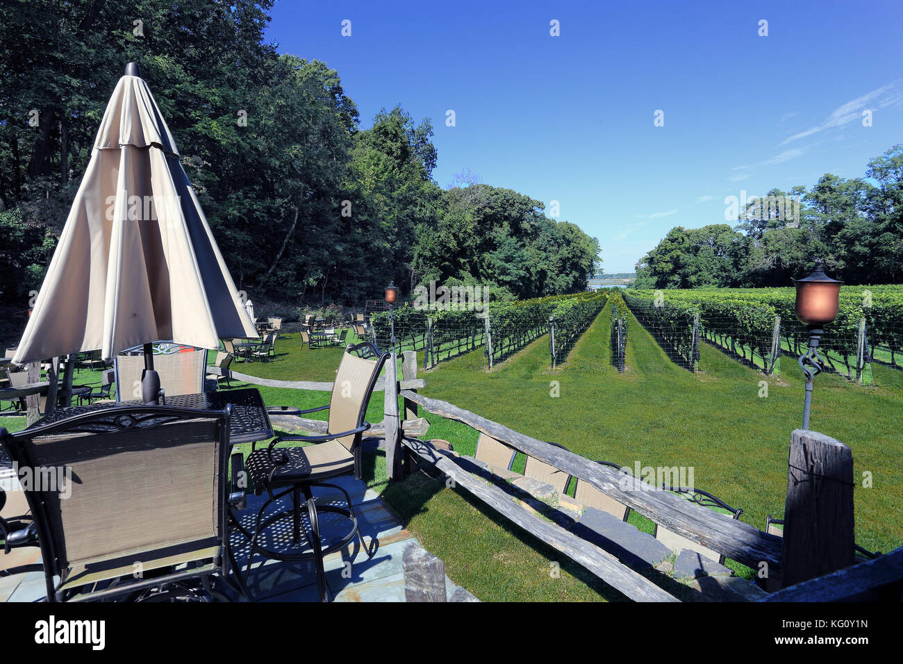 Harmony Vineyards Head of the Harbor Long Island New York Stock Photo