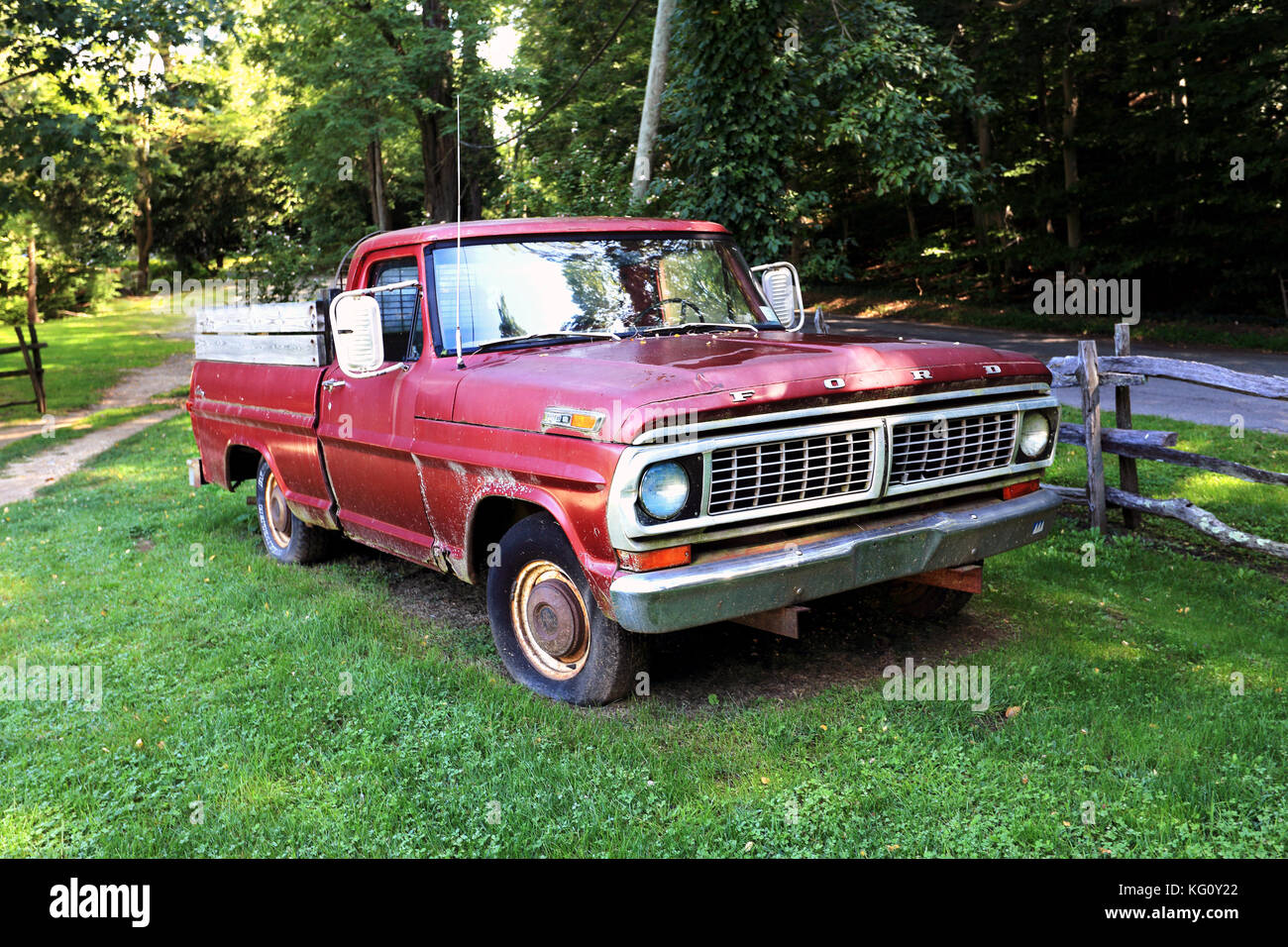 Old pickup truck Long Island New York Stock Photo Alamy