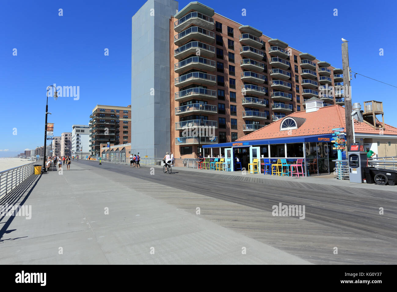 Boardwalk Long Beach Long Island New York Stock Photo Alamy