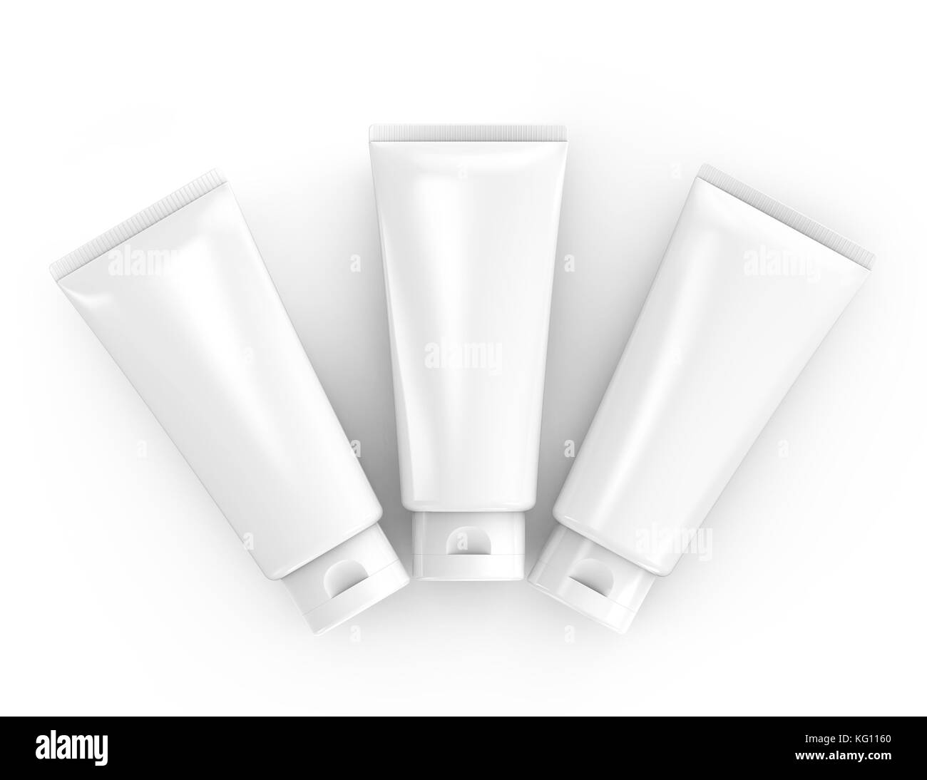 Download Blank Face Wash Mockup 3d Render Cream Tube Set Template Isolated On White Background Top View Stock Photo Alamy