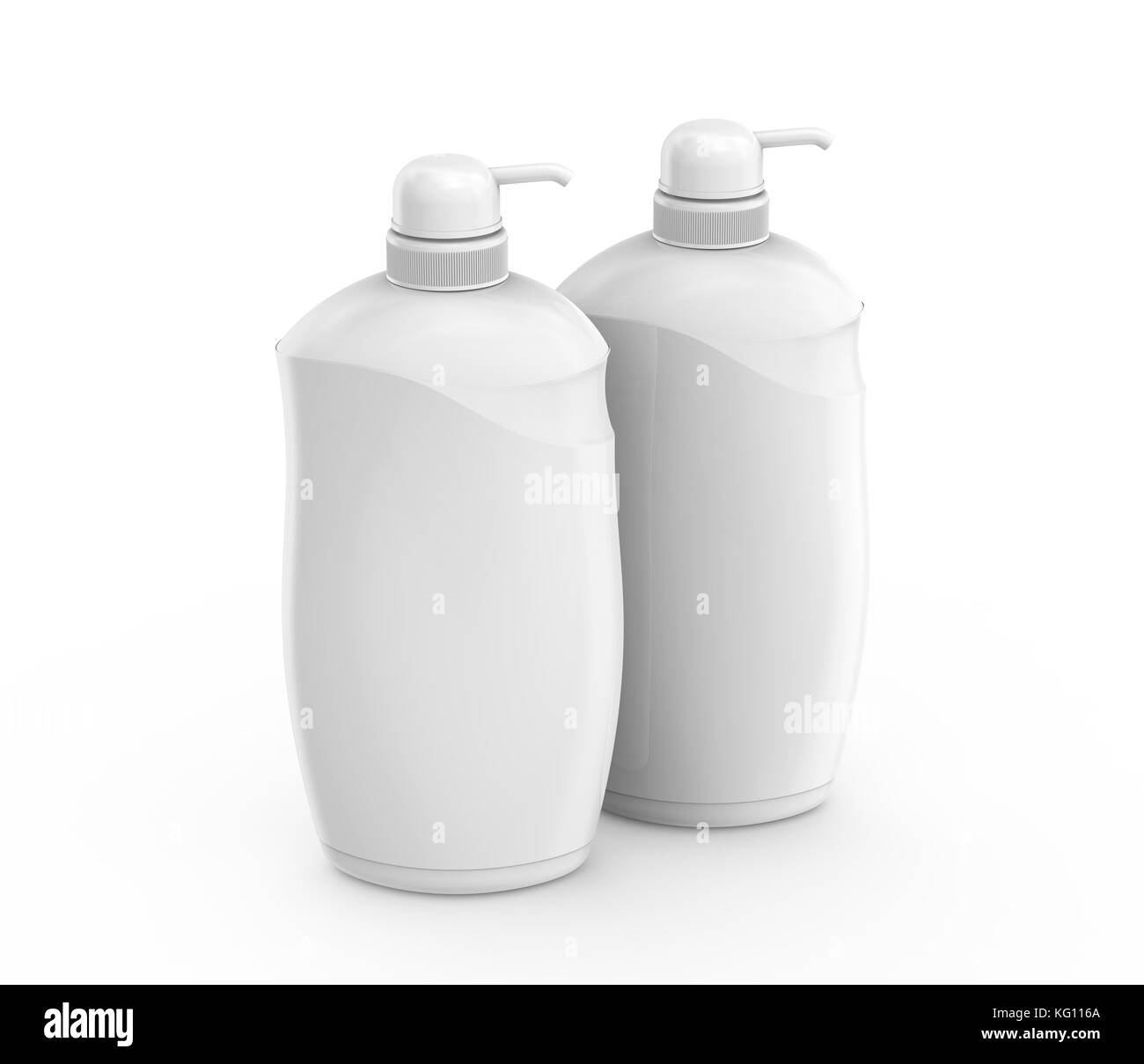 Blank Lotion dispenser mockup, 3d render pump dispenser bottle set for