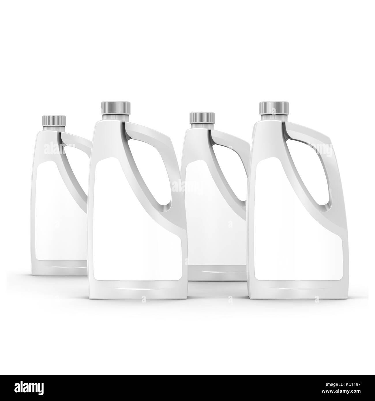 Blank detergent bottle, 3d rendering drain cleaner container mockup set