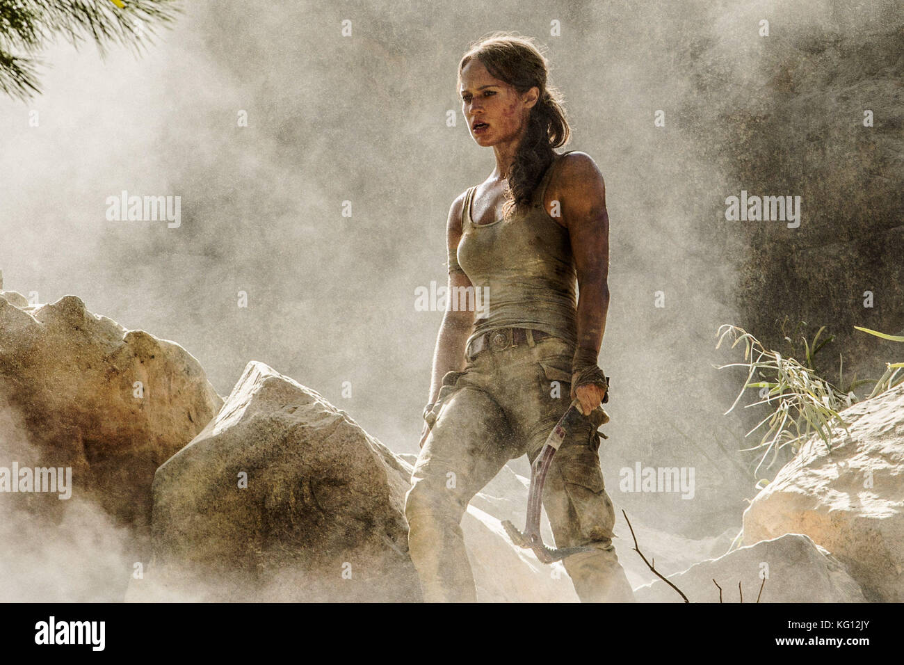 RELEASE DATE: March 16, 2018 TITLE: Tomb Raider STUDIO: MGM DIRECTOR: Roar Uthaug PLOT: Lara Croft, the fiercely independent daughter of a missing adventurer, must push herself beyond her limits when she finds herself on the island where her father disappeared. STARRING: ALICIA VIKANDER as Lara Croft. (Credit Image: © MGM/Entertainment Pictures) Stock Photo