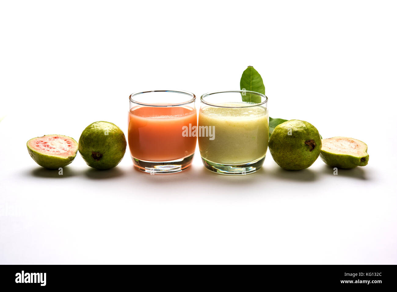 Guava juice or Amrud drink or Smoothie with fresh Guava fruit, moody