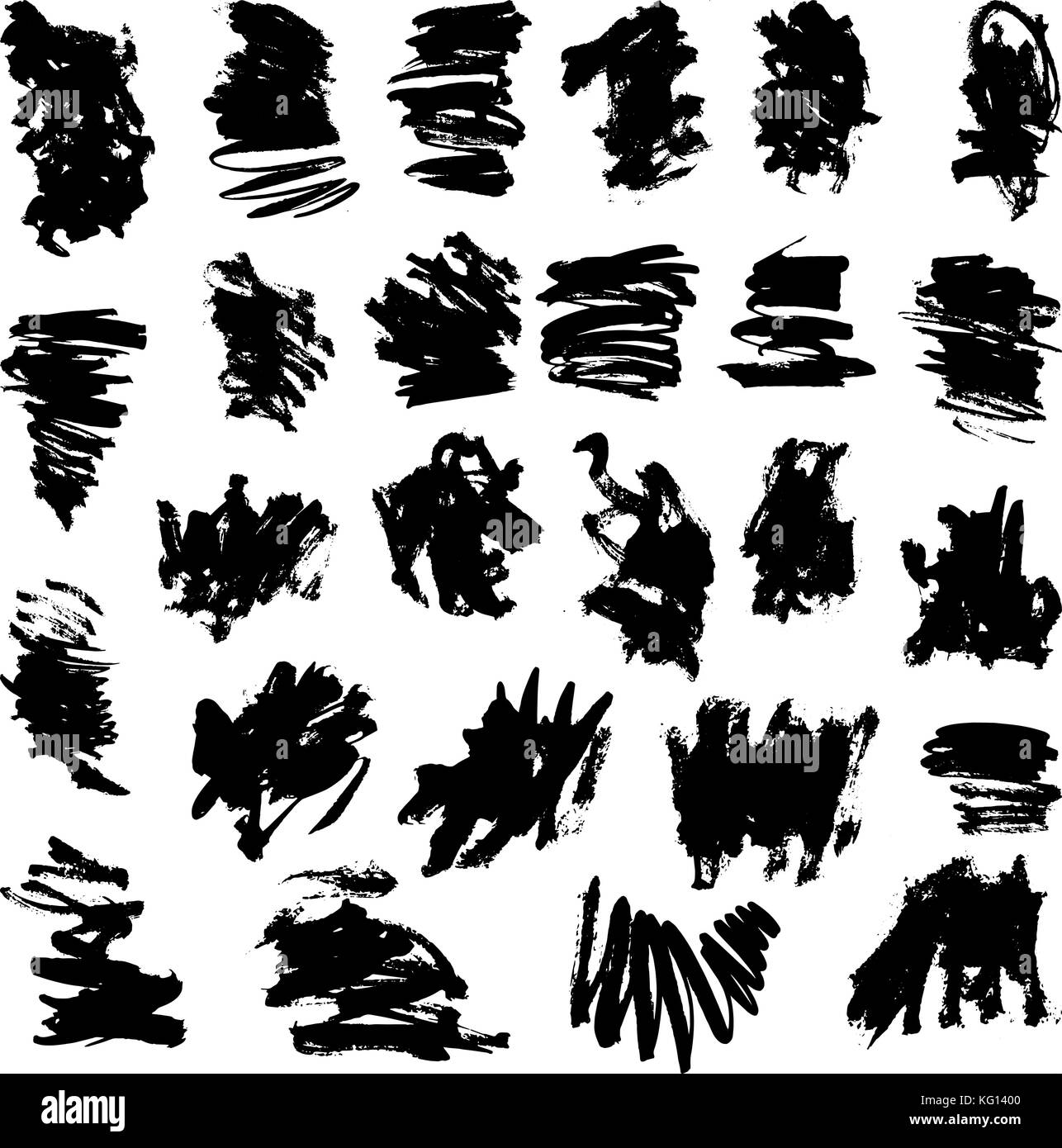 Black brush strokes set Stock Vector Image & Art - Alamy
