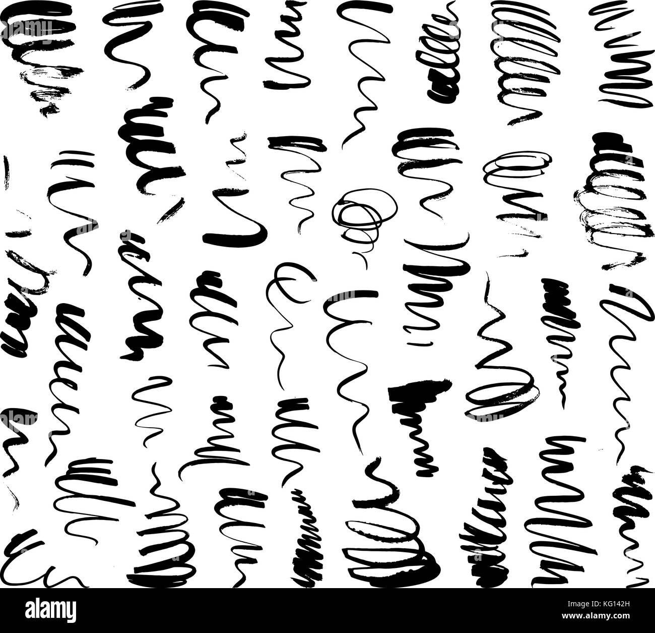 Vector brushed stains set Stock Vector Image & Art - Alamy