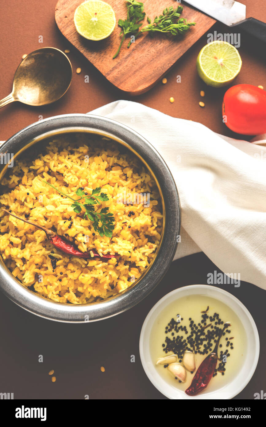 moong dal khichdi, Indian national Dish or food, selective focus Stock