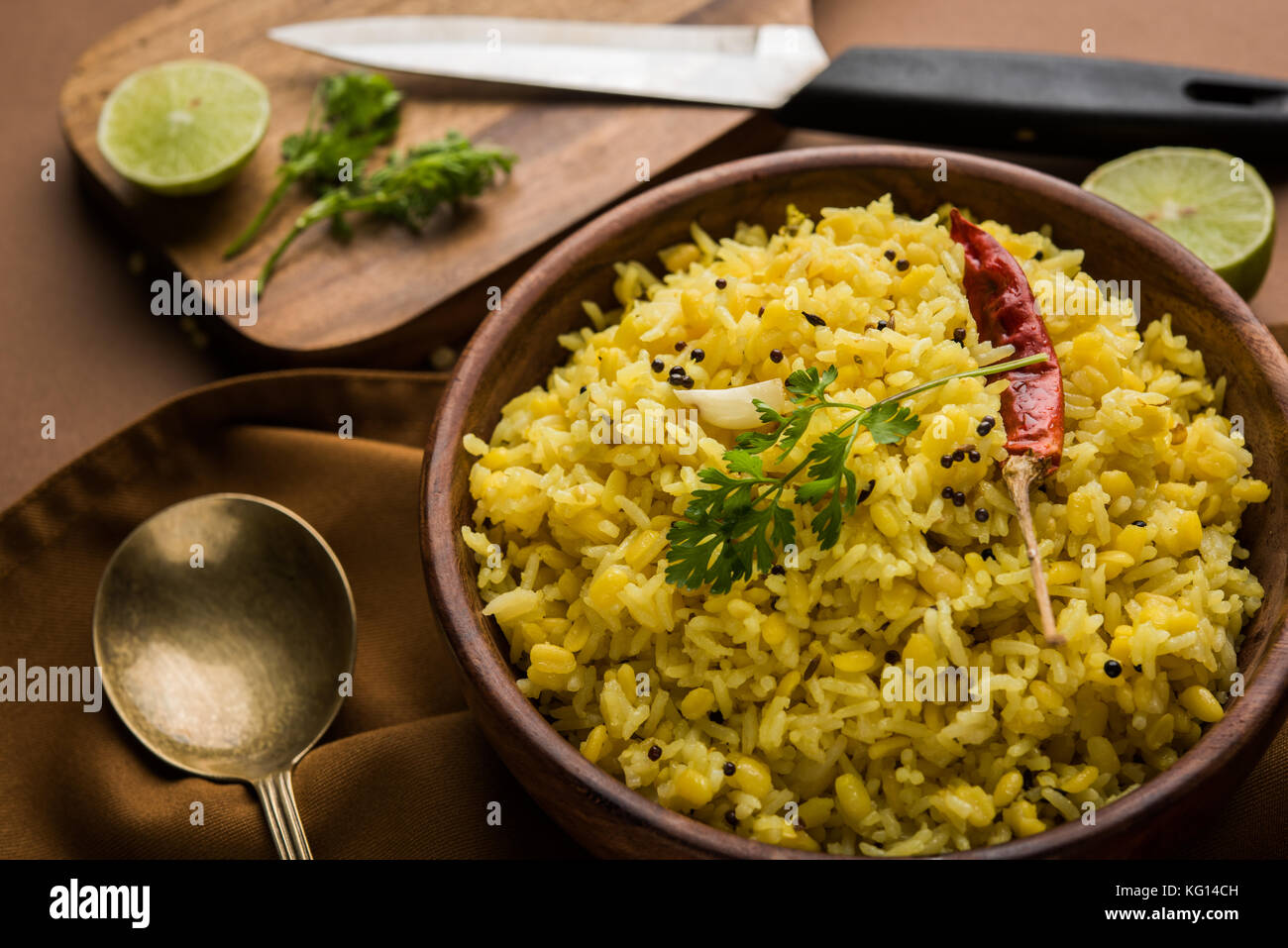 moong dal khichdi, Indian national Dish or food, selective focus Stock