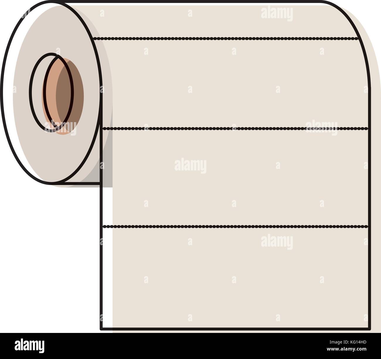 roll paper towel in colorful watercolor silhouette Stock Vector Image