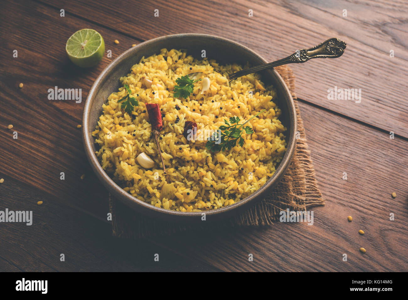 moong dal khichdi, Indian national Dish or food, selective focus Stock