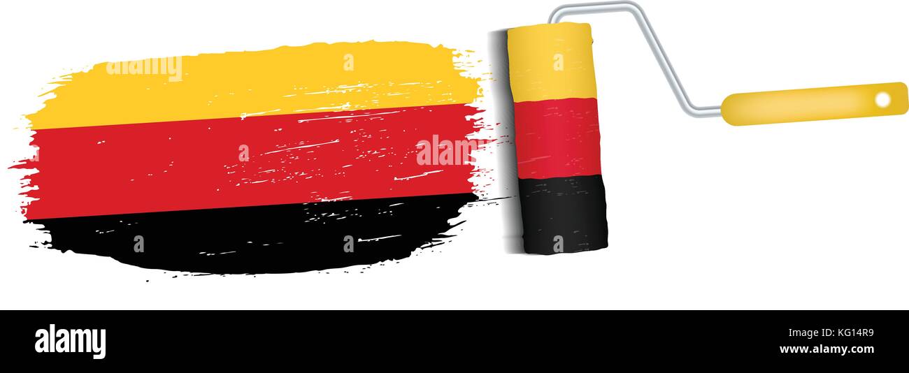 Brush Stroke With Germany National Flag Isolated On A White Background ...