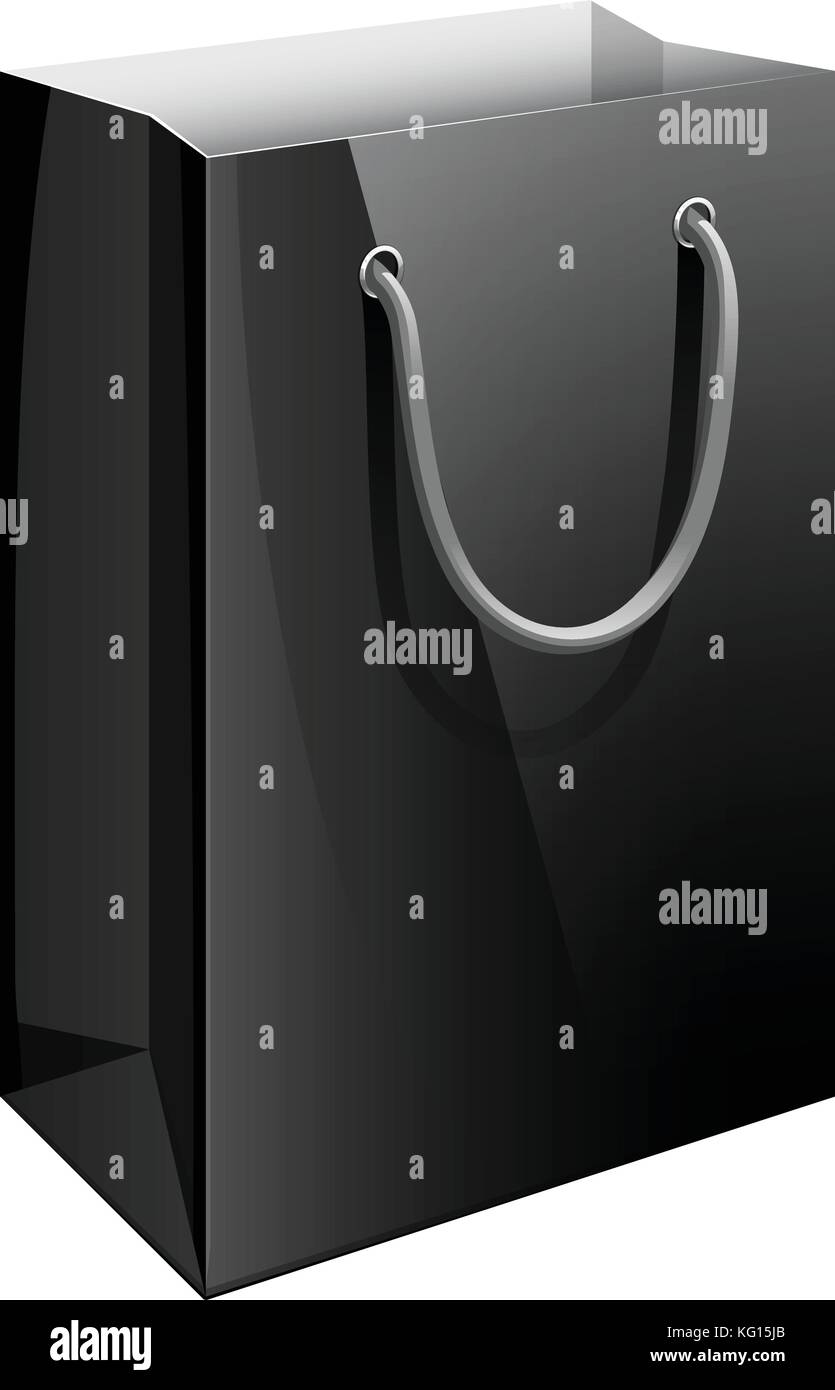 Black shiny bag Stock Vector Images - Alamy