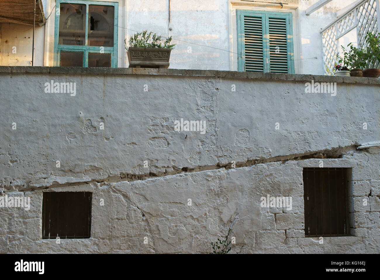Building wall in Conversano (BA), Apulia, Italy Stock Photo
