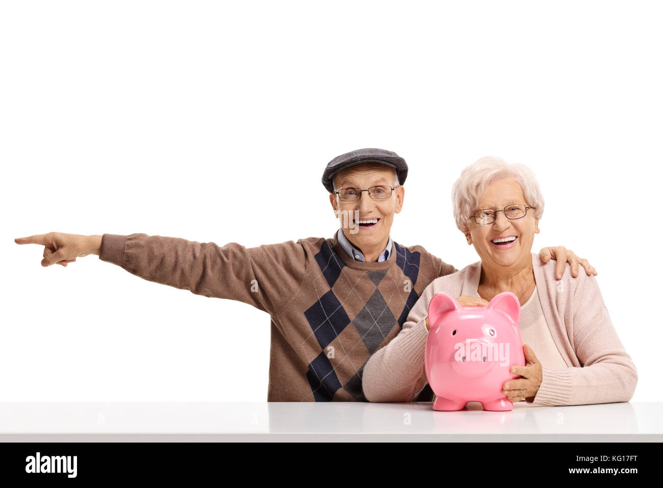 Pointing woman seated man hi-res stock photography and images - Alamy