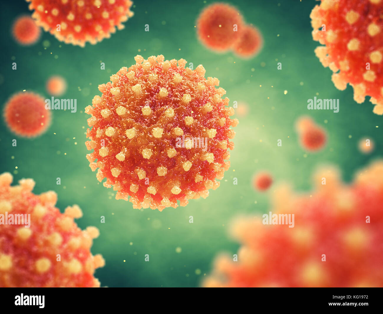 Chronic liver disease can be caused by a viral hepatitis infection , Hepatitis virus Stock Photo