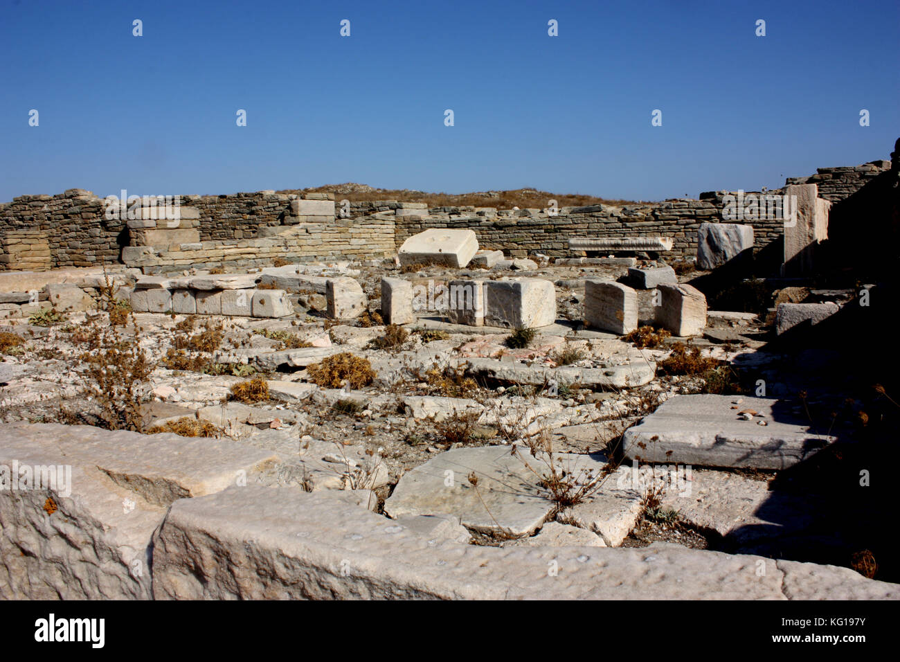 The Temple of Leto on Delos, Cyclades, Greece Stock Photo Alamy